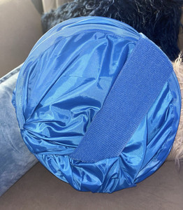 Blue Round Screen, for computer chairs.