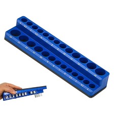 Magnetic Socket Organizer Sets 1/4" 3/8" 1/2" Perfect for your Tool Boxs Blue