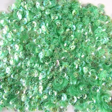 Sequins Aqua Green Iris 10mm Round Cup ~240 pieces/~2,400 (25% Off) pieces Loose