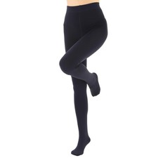 Womens Thick Warm Fleece Lined Thermal Tights Navy Blue,L