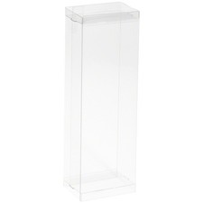 DollSafe Clear Folding Display Box for thin 7-8 inch Dolls, 3" W x 2" D x 8.5" H