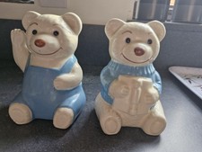 Vintage Pottery Teddy Bear Book ends