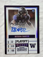 2017 Panini Contenders Draft Picks Budda Baker Auto RC Washington Huskies  11/15