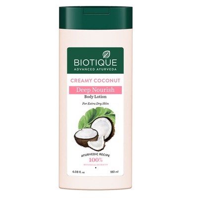 Biotique Cremige Kokosnuss Tiefenpflegende Körperlotion Für Alle Hauttypen 180ml