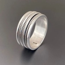 Spinner Ring Solid 925 Sterling Silver Band Ring Handmade Ring All Size SSS-2