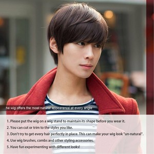 Details About Korean Men S Handsome Short Straight Hair Full Wigs Cosplay Party 3 Colors Nd