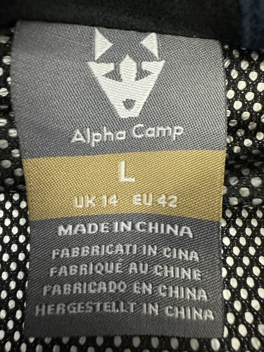 NEW ALPHA CAMP Padding Puffer Coat Jacket Sz L Navy GMJ2033-NB Women’s - Picture 15 of 15