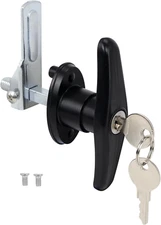 Keyed-Alike Locking T-Handle Kit for Truck Camper Shell/Cap & Topper - Black T-H