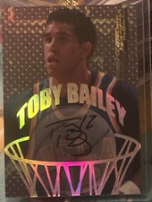 Toby Bailey UCLA Basketball Autograph Collectors Edge Rookie Card Wooden Auto RC. rookie card picture