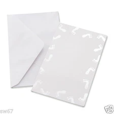 12 baby feet debossed invitations Boy Girl Birth announcements Baby Shower DIY 