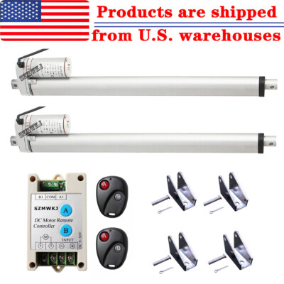 2x 1000N Linear Actuator +Forward Reverse Controller +Brackets Auto Car Lift IG