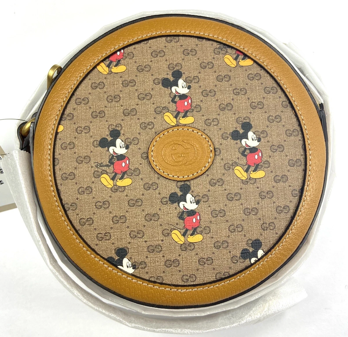 Gucci Pre-owned Disney GG Supreme Mickey Mouse Round Crossbody Bag