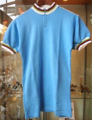 1980s TRICODOR Belgium CELESTE Cycling Jersey Shirt Bianchi 1980s TRICODOR Belgium CELESTE Cycling Jersey Shirt Bianchi