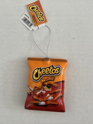 Crunchy Cheetos Chip Bag Faux Food Christmas Decoupage Ornament NWT