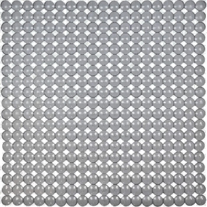 Tapis de baignoire antidérapant en PVC transparent gris cristal 52x52 cm