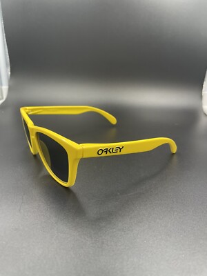 Oakley Frogskin School Bus Yellow w/ Black Iridium Lenses | eBay