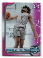 2021-22 Bowman University  Pink Refractor - #91  Shaedon Sharpe