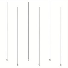 1bag 6pcs Metal Blunt Tipped Dispensing Needles 12.3" Stainless Steel Dispensing