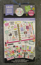 Happy Planner Sticker Sheets Book PLANNER BASICS 1829 Pcs -68 missing-Good Pri