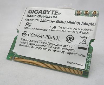 Wireless Mini PCI Adapter 802.11g GN-WI02GM 44D1358