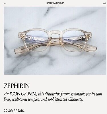 Jacques Marie Mage ZEPHIRIN 44 PEARL NEW IN BOX OPTICAL SOLD Jacques Marie Mage ZEPHIRIN 44 PEARL NEW IN BOX OPTICAL SOLD