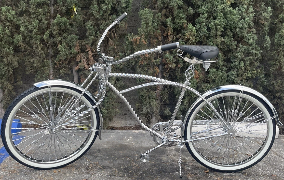 26 inch chrome bird cage beach cruiser bicycle