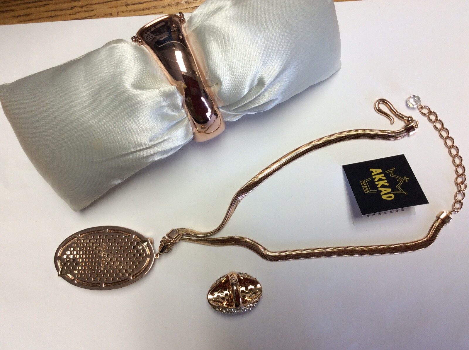 DRAMATIC NECKLACE RING CUFF BRACELET BEAUTIFUL PU… - image 5