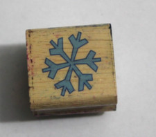 Snowflake Winter Weather Snow Rubber Stamp 1.25"