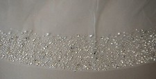 Bridal Veil Rhinestones beaded veil 120 inches with crystals