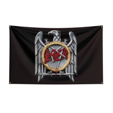 Slayer Heavy Metal Rock Band Flag Banner Wall Hanging Tapestry + Brass Grommets