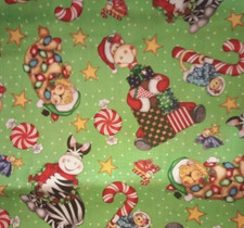 christmas bazooples jungle babies fun fabric 20 by 12.5 inch 1pc