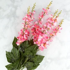Lot of 2 Pink Artificial Salvia Decorative 24-1/2" Floral Bushes