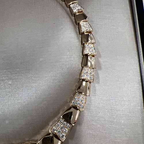Bulgari Rose Gold Serpentine Diamond Necklace  - Picture 4 of 8