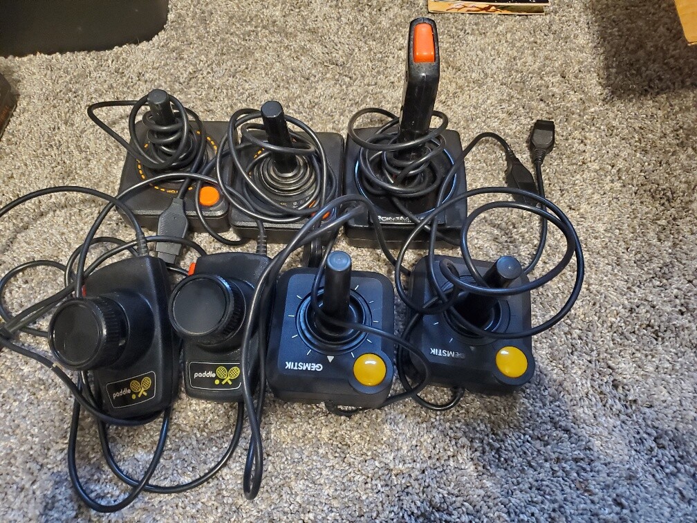 Vintage Atari CX-2600A Video Game System, Controllers, Games