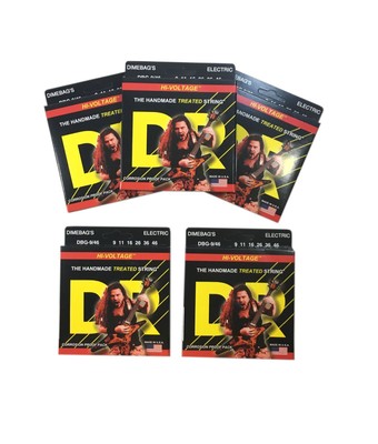 DR Guitar Strings 5 Sets Electric Dimebags Hi-Voltage 09-46