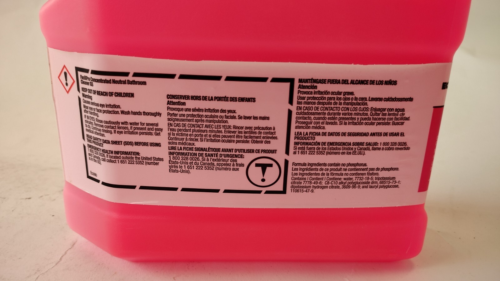 ECOLAB FaciliPro 92 Concentrated Neutral Bathroom Cleaner GS (2 )1.3L