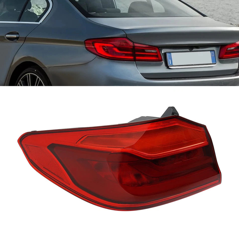 Lado izquierdo del conductor para BMW 530i 540i 2017-2020 base LED luz trasera lámpara de freno trasera Foto 2 de 4