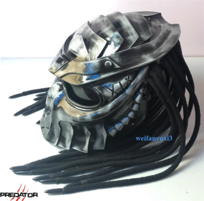 Predator Hand-painted Motorcycle Personality Helmet Laser Light Adult Helmet NEW