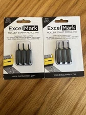 6 - (2 - 3 Packs) ExcelMark Rolling Identity Theft Guard Stamp Refill Ink Set