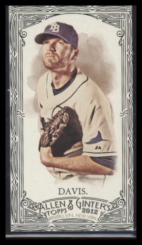 2012 Topps Allen & Ginter Mini Black Border Wade Davis #259 Tampa Bay Rays - 第 1/2 張圖片