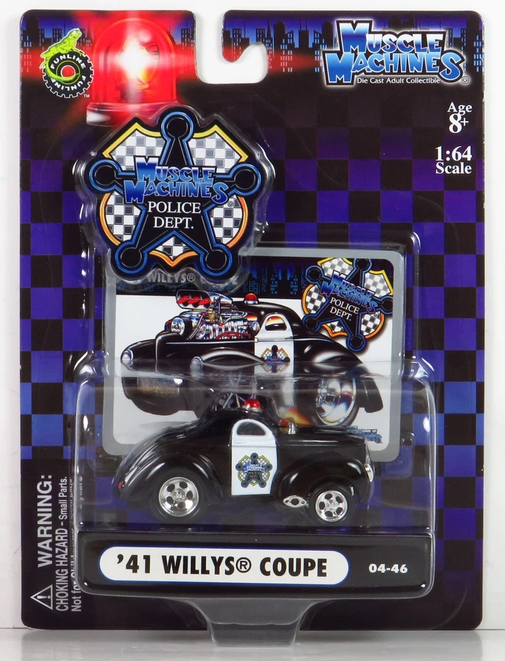 1941 Willys 41 Coupe Police Dept. Law Enforcement 04-46 Diecast Car 1:64 - Image 3 of 4