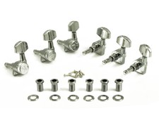 Kluson Locking Tuners - 3x3 Large Metal Button - Chrome KCDL-3-C