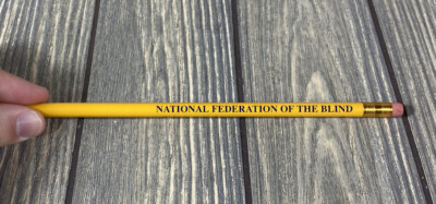 Vintage National Federation Of The Blind Yellow Unsharpened Pencil CF