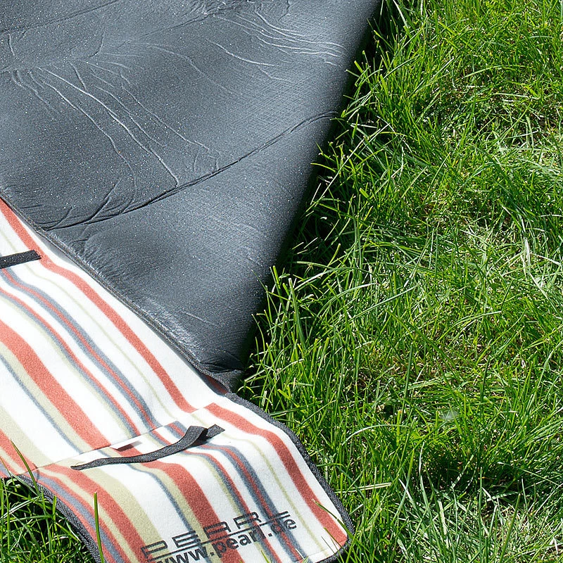 PEARL Fleece-Picknick-Decke 200 x 175 cm, wasserabweisende Unterseite - Bild 4 von 4