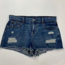 Old Navy Boyfriend Distressed Denim Shorts Women's Size 8 Regular