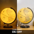 12'' Illuminated World Globe LED Light Rotating Education Cartography Map Earth