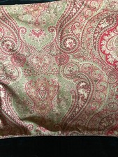 Ralph Lauren LAUREN Throw/sham Pillow cover Rusty Red Green Paisley NWT