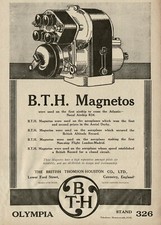 Rare Antique Bth Magneto Airship R34 Car Auto Parts Vintage Print Ad