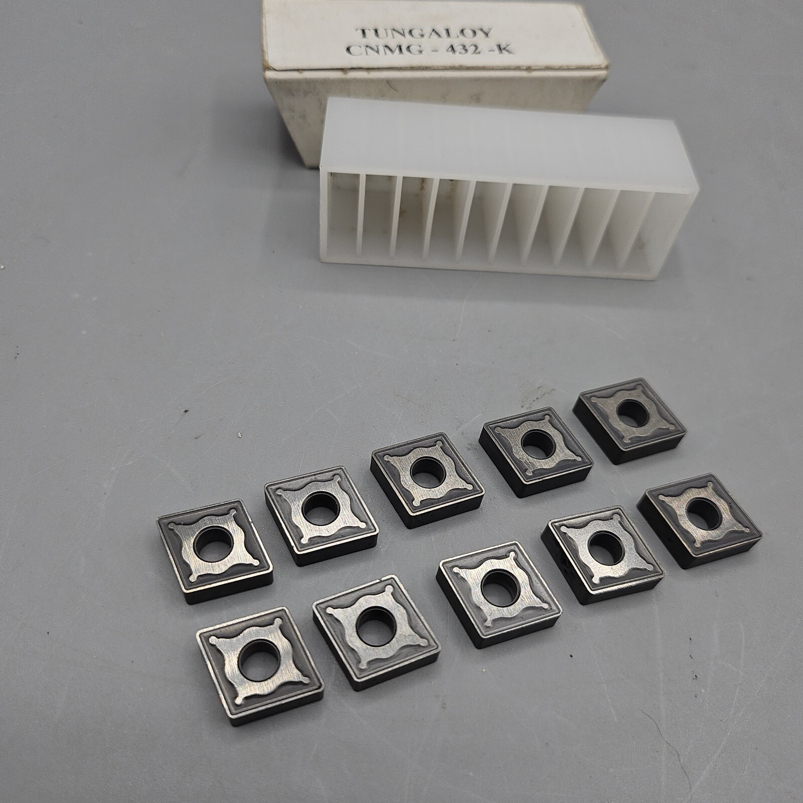 Lot Of 10 Package Tungaloy Solid Carbide Turning Insert Blue CNMG432-K 432-K