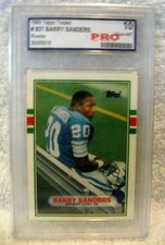 BARRY SANDERS 1989 TOPPS TRADED ROOKIE#257 PRISTINE PRO10!LIONS RB RC GOAT HOF-2